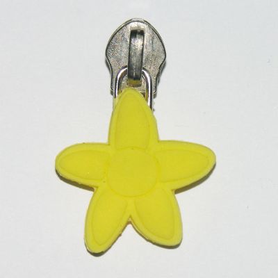 Tiny Flower Rubberized Zipper Pull