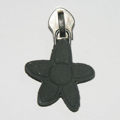 Tiny Flower Rubberized Zipper Pull