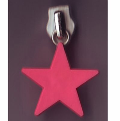 Rubberized Zip Pull in Star Shape