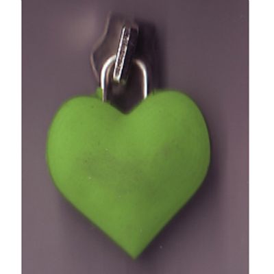 Rubberized Zipper Pull with Heart Shape