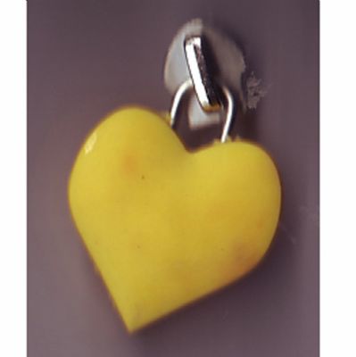 Rubberized Zipper Pull with Heart Shape