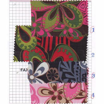 Fashion Floral Print Check Nylon