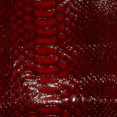 Glossy PU Leather w/Snake Skin Pattern