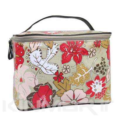 Hibiscus Print Makeup Vanity Bag