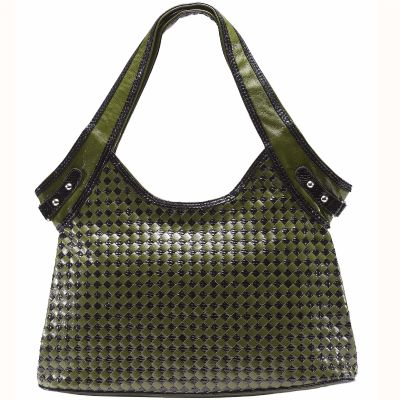 hand-woven leather handbags