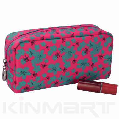 Monogrammed Floral Cosmetic Pouch