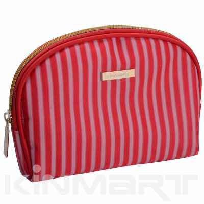 Striped Print Cosmetic Pouch Monogrammed