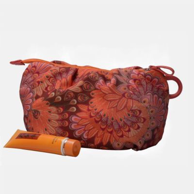 Beauty Peacock feathers Make Up Toiletry Cosmetic Bag Bulk