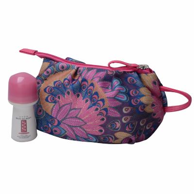 Monogrammed Floral Makeup & Toiletry Cosmetic Bag