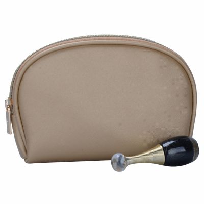 Soft PU Half Moon Shape Cosmetic Pouch