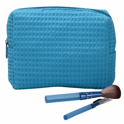 Monogrammed Waffle Cosmetic Bag Personalizable