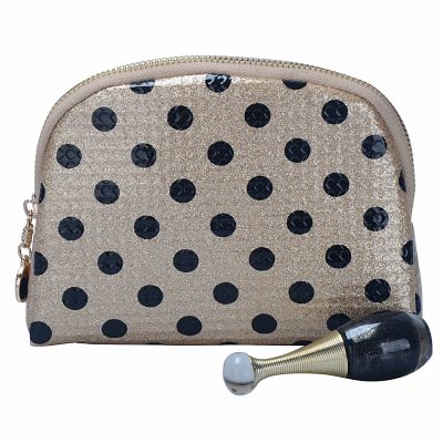 Glam Small Dots Cosmetic Bag Monogrammed