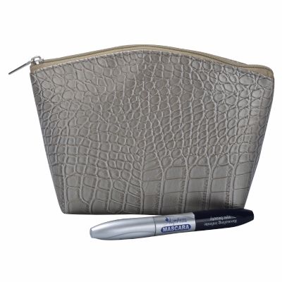 Pu Leather Croc Skin Pattern Cosmetic Bag Personalized