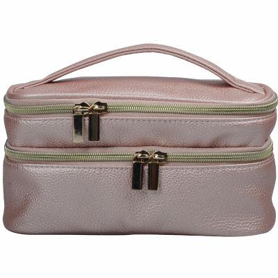 Multi-Functional Cosmetic Vanity Bag With Handle
