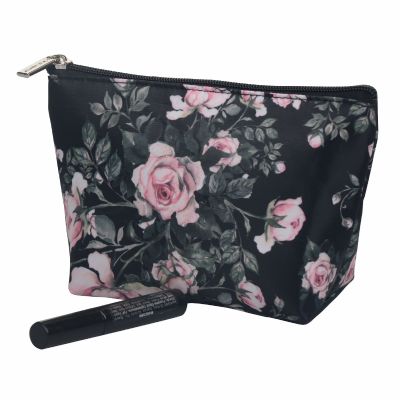 Floral Monogrammed Makeup Pouch