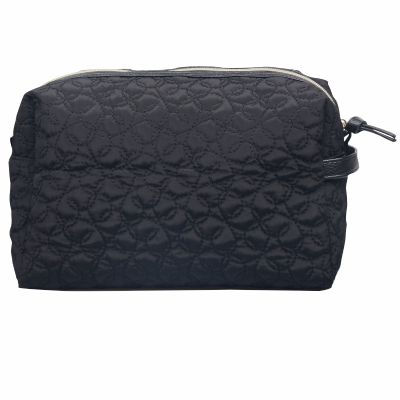 Large Toiletry Bag in Quilt Nylon with Sponge