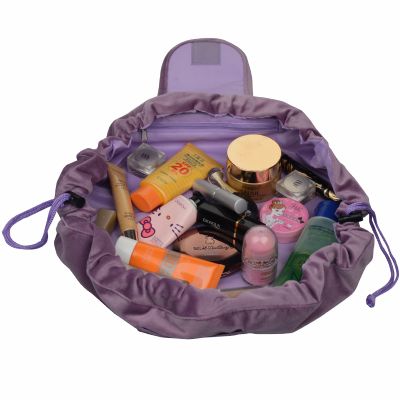 Velvet Drawstring Lay n Go Makeup Pouch