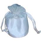 Bridal Satin Make-up Bag with Drawstring Closure
