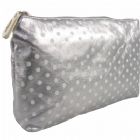 Zippered Polka Dots PU Cosmetic Bag