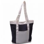 Canvas Tote With Front Pocket Monogram