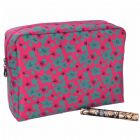 Large Floral Cosmetic Bag Personalizable