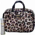 Monogrammed Leopard-print Cosmetic Handbag