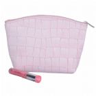 Croco Cosmetic Pouch Monogrammed