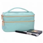 Functional 2-Layers Cosmetic Vanity Bag w/Handle