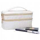 Functional 2-Layers Cosmetic Vanity Bag w/Handle