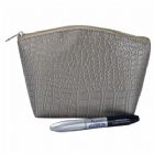 Pu Leather Croc Skin Pattern Cosmetic Bag