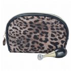 Monogram Leopard Printing Cosmetic Pouch
