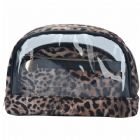 Leopard Skin Pattern Printing Makeup Bag 3PC SET