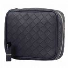 High Quality Embossed Woven Pattern PU Men Travel Toiletry Bag Personalized