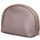 Semi-Circle Plain PU Cosmetic Bag Personalizable