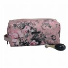 Monogrammed Floral Cosmetic Gift Bag