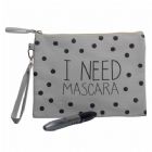 Canvas Cosmetic Bag Imprinted with Polka Dots n Slogan