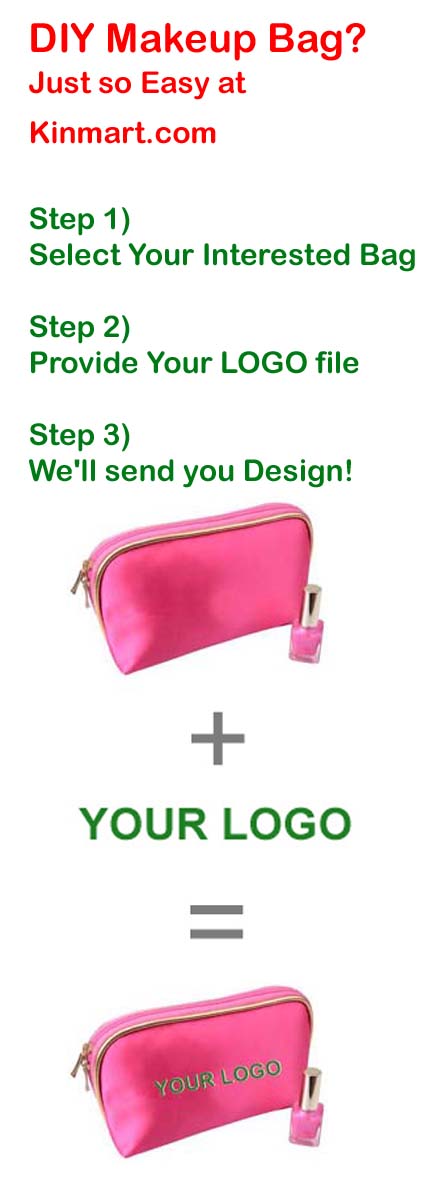 DIY, Custom Makeup Bags with Logo at Kinmart